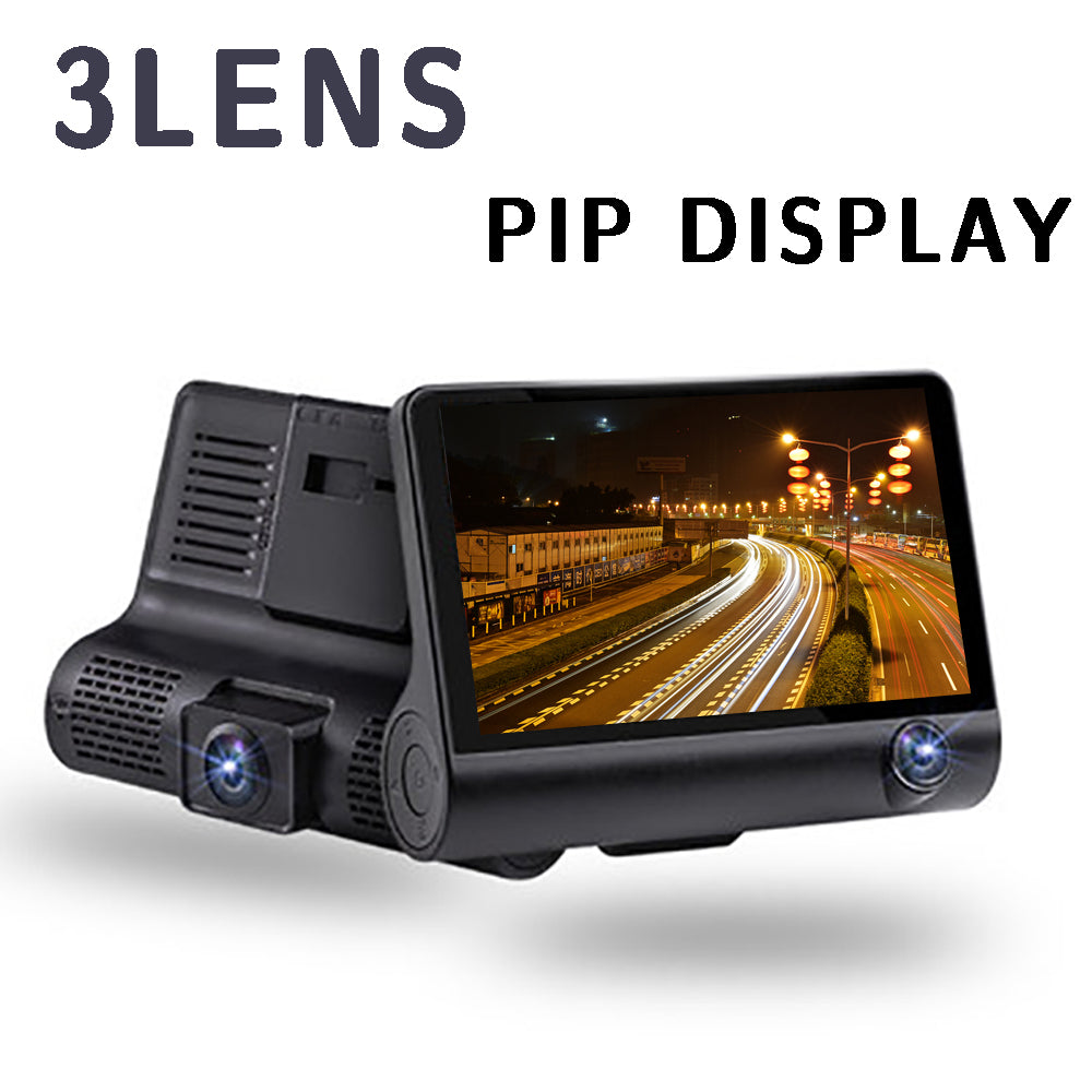 Full HD 1080P 3 Lens Car DVR Camera 4.0 inch LCD Screen 170 Degree Rear view Auto Dash Cam G-sensor Car Camera Recorder dfdf