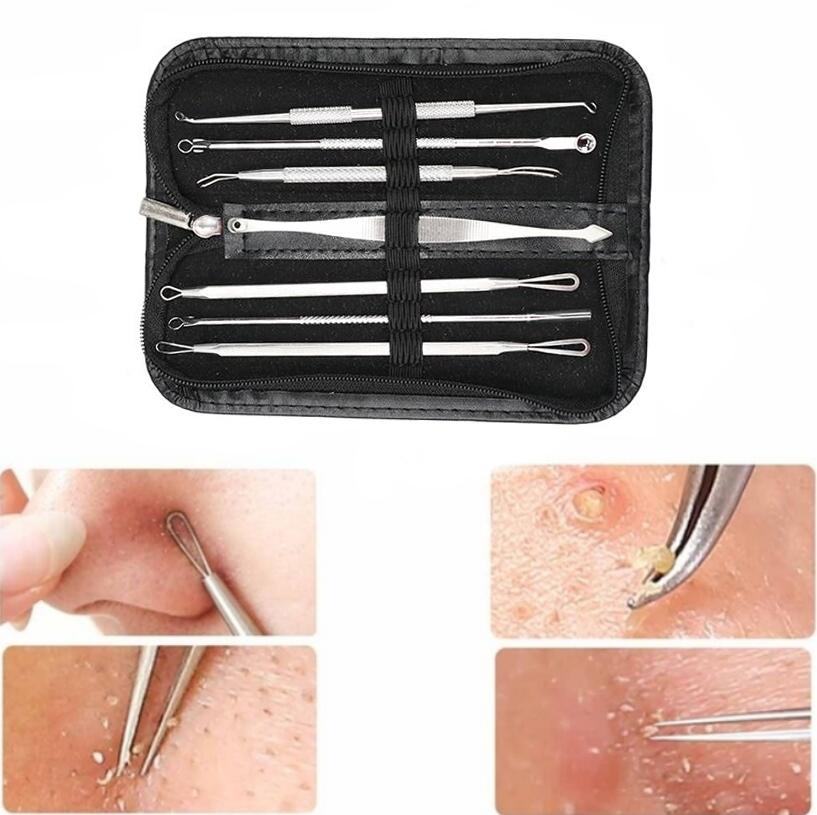 5Pcs/7Pcs Blackhead Removal Antibacterial Tools Black Spot Extractor Stainless Steel Pimple Removal Tool