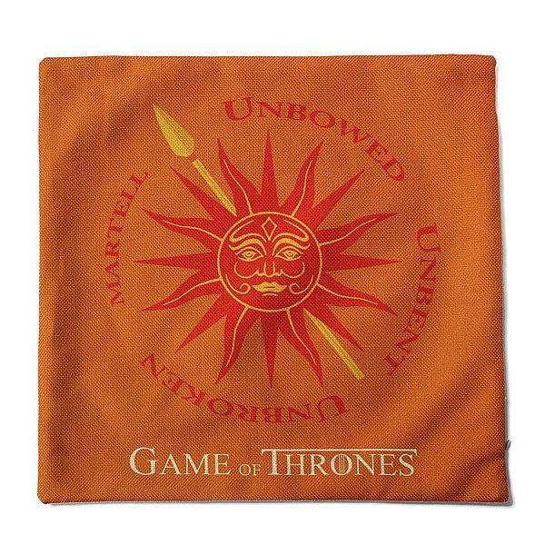 Honana WX-118 Thrones Games Pillow Case Throw Car Sofa Seat Cushion Cover - House Nymeros Martell Orange Printed