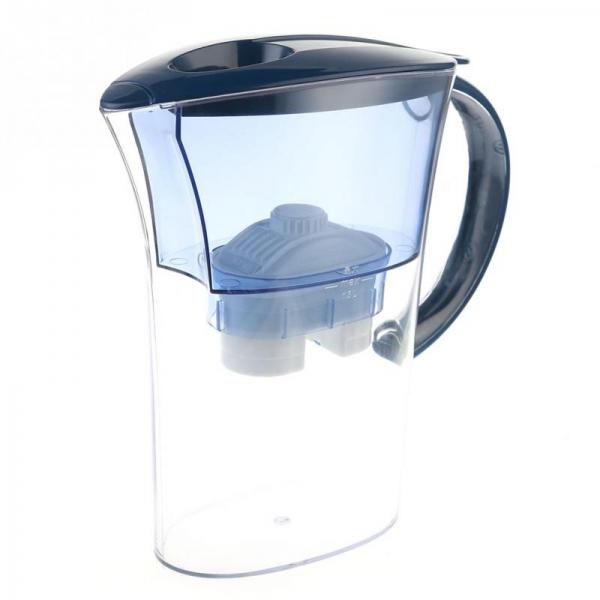 Household Alkaline Water Filter 2.5L Direct Drinking Water Jug Purifier Dark Blue