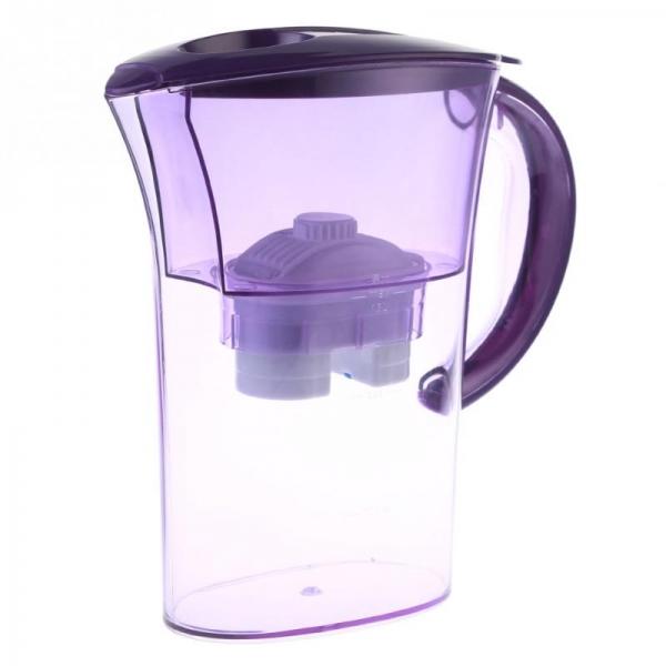 Household Alkaline Water Filter 2.5L Direct Drinking Water Jug Purifier Purple