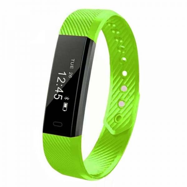 ID115HR Smart Bracelet Fitness Tracker Heart Rate Monitor Watch Green