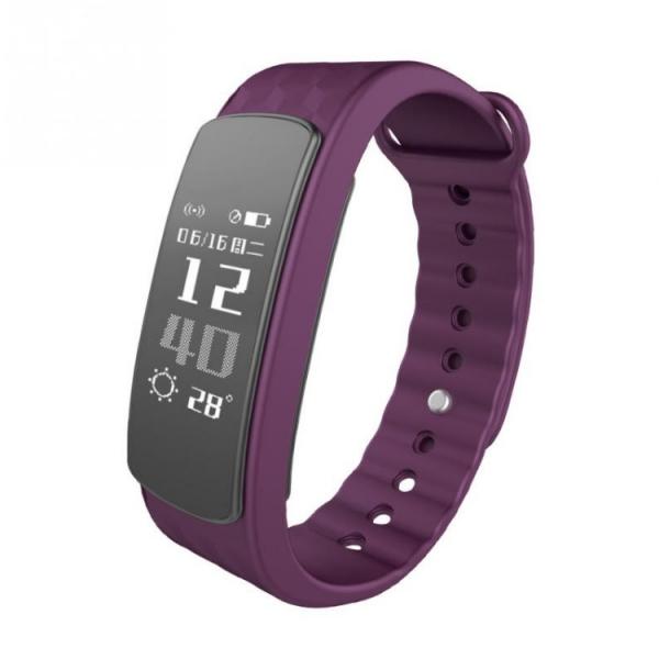 IWOWN i3HR Bluetooth 4.0 Smart Bracelet Watch with Sleep Monitor Step Calorie Counter Sedentary Reminder - Purple