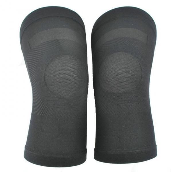 Knee Brace Support Elastic Sleeve Socks Single Leg Muscles Protection Compression Protecter - Black& M