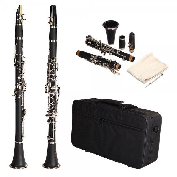 17 Key Clarinet Bakelite Bb LADE Nickel Plating Tone - Black