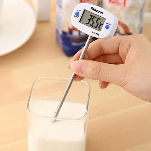 -50 - 300 ℃ LCD Digital Food Thermometer for BBQ Meat Cake Candy Jam Deep Fry Food White