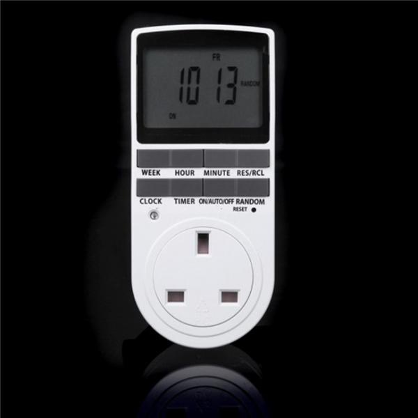LCD Display Digital Programmable Timer Socket Switch for Household Appliances Electronic Devices UK Plug