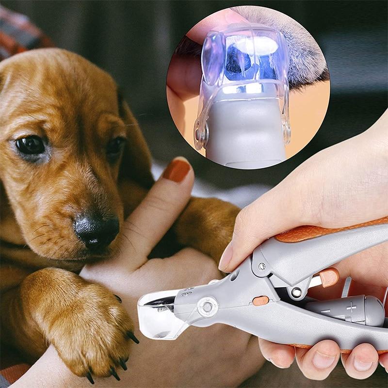 LED Light Pet Nail Clipper For Dogs Cats Nail Toe Claw Clippers Scissor Professional Dog Grooming Care Nailclippers Pet Products