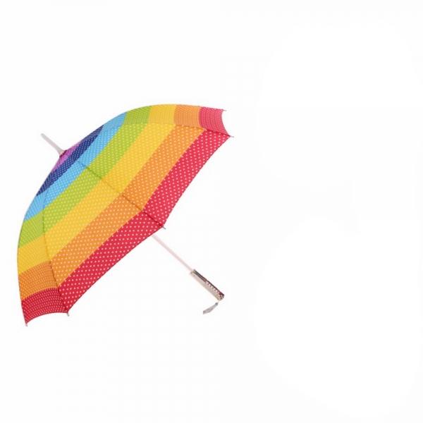 LED Rainbow Style Umbrella Long Handle Flashlight Sunshade Umbrella Colorful