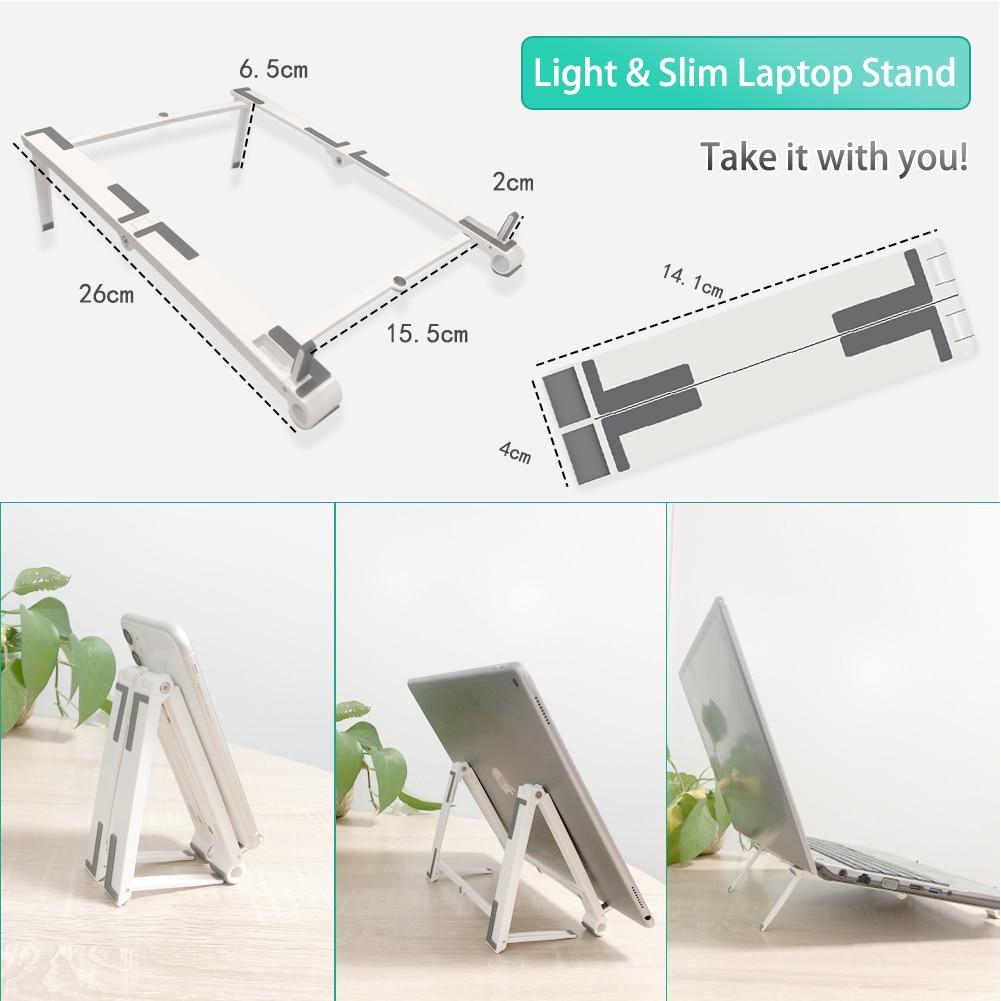 3 in 1 Laptop Stand Creative Folding Storage Bracket Cell Mobile Phone Tablet Notebook Stand Universal Holder Laptop Accessories