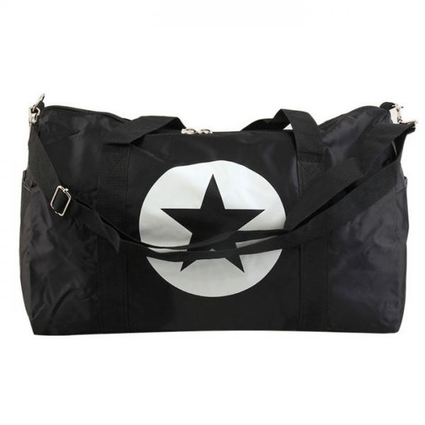 Large Capacity Waterproof Five-Pointed Star Pattern Nylon Travel Bag Black L