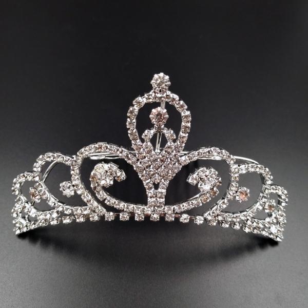 Large Wedding Bridal Rhinestone Crown Tiara Hair Comb L6 Silver