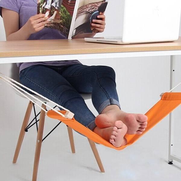 Leisure Funny Foot Hammock Foot Care Tool for Rest Orange