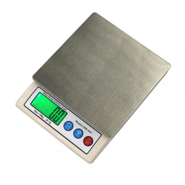 MH-693 10kg/1g 2.2inch LCD Digital Kitchen Scale Herb Scale Silver Gray