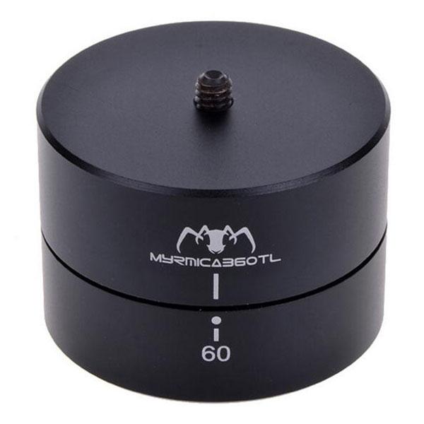 MYRMICA 360TL 360-Degree Panning Rotating Time Lapse Stabilizer Tripod Adapter for GoPro / Xiaomi Yi / SJcam / DSLR / Phone Black