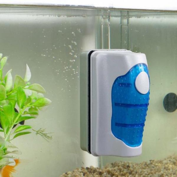 Magnetic Aquarium Fish Tank Glass Cleaner Brush Algae Scraper Size L