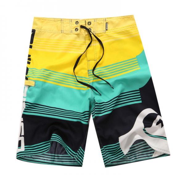 Men Boardshorts Surf Beach Shorts Swim Wear Sports Trunks Pants #22- Yellow & Size 32