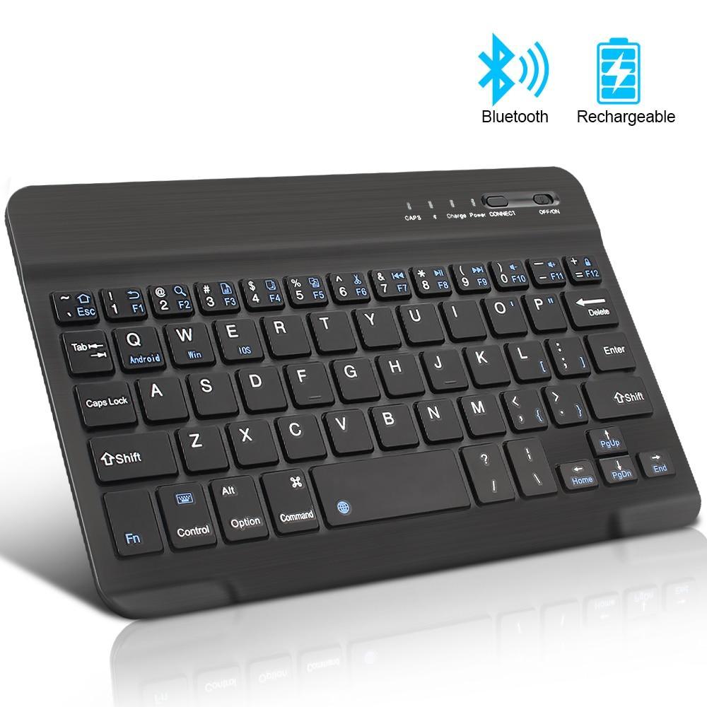 Mini Wireless Bluetooth Keyboard for iPad Phone Tablet Rechargeable Keyboard for Android IOS Windows