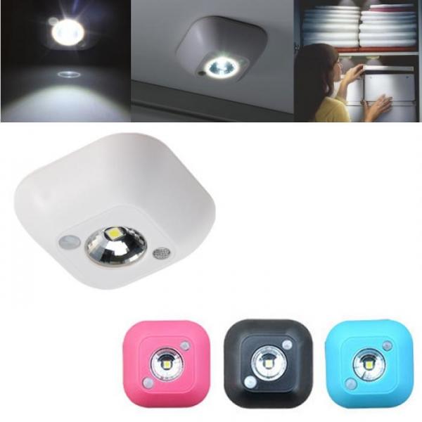 Mini Wireless PIR Motion Sensor Night Light Porch Cabinet Lamp - White