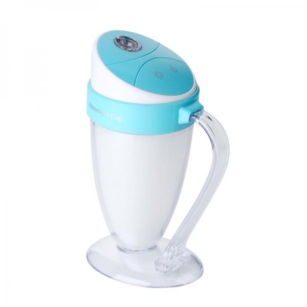 Moonlight Cup Handheld LED Light Humidifier USB Ultrasonic Air Purifier Mist Maker Atomizer Blue