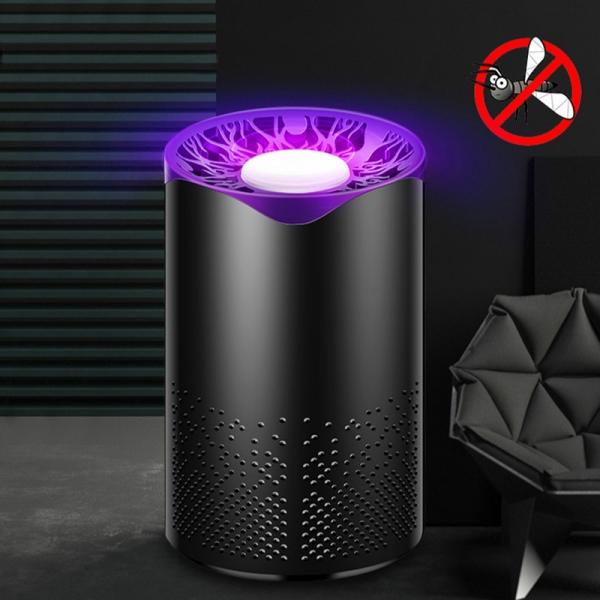 Mobile power supply chargeable New Household USB LED UV Electric Mosquito Killer Lamp Bug Zapper Insect Trap Light - Black