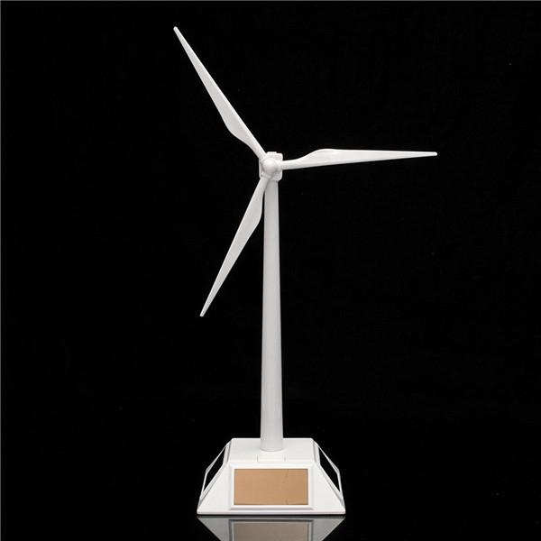 New Science Toy Desktop Model Solar Powered Windmills/Wind Turbine White