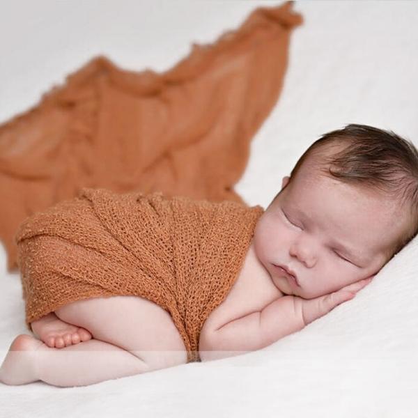 Newborn Baby Photography Props Soft Swaddle Knit Stretch Wrap Blanket #18