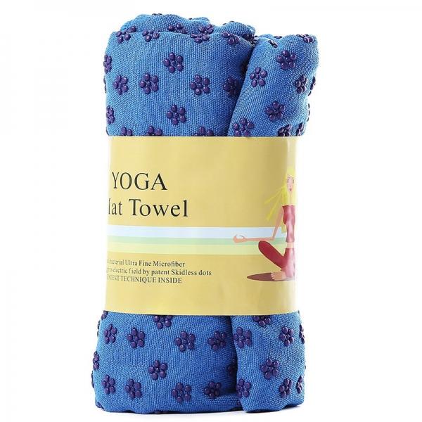 Non-slip Microfiber Yoga Towel Yoga Fitness Blanket Soft Gym Exercise Mat Blue