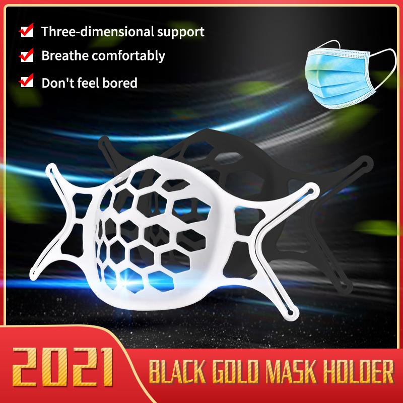4Pcs 3D Mouth Mask Support Breathing Assist Help Mask Inner Cushion Bracket Food Grade Silicone Mask Holder Breathable Valve New