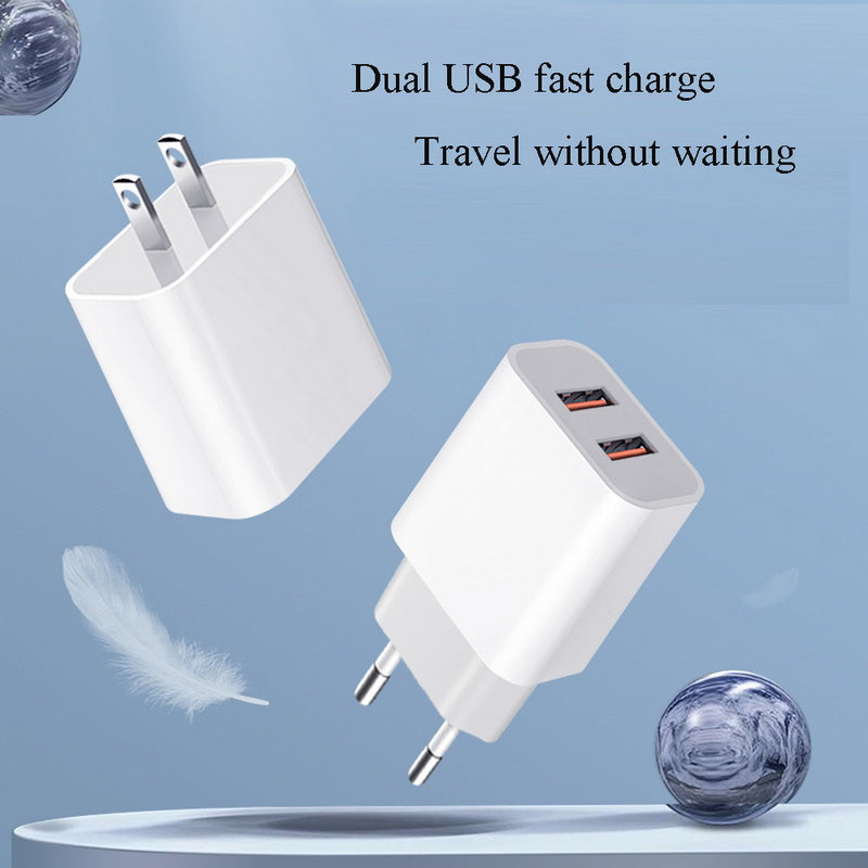 Dual USB Charger 5V2.4A Wall Charger Apple Samsung Android Phone USB Charger Adapter