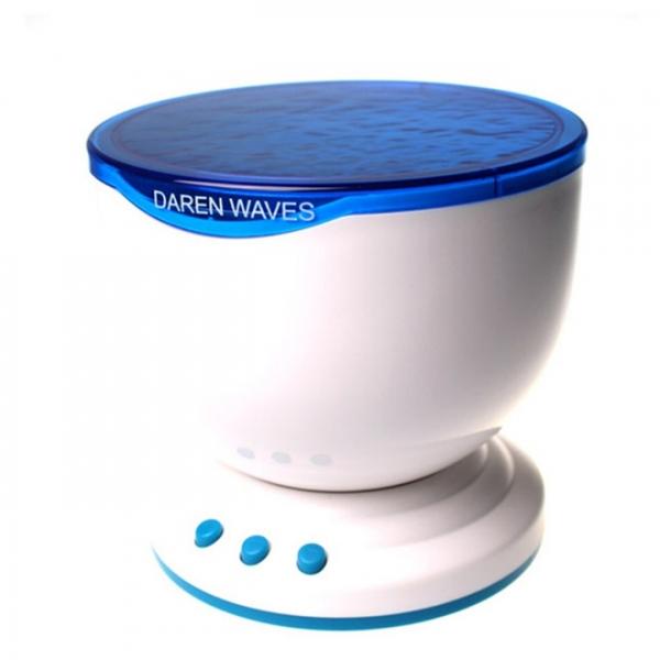 Ocean Waves LED Night Light Projector Lamp w/ Speaker - EU Plug