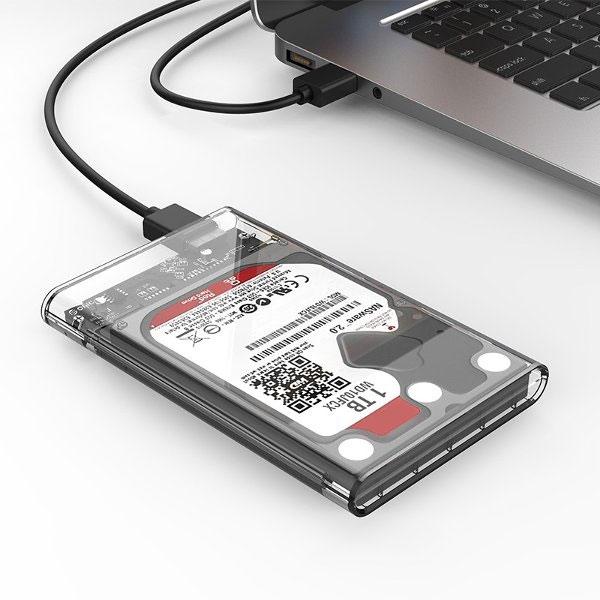 ORICO 2139U3-CR USB3.0 HDD Hard Drive External Enclosure Storage Case for 2.5 inch SATA HDD SSD Support UASP SATA III 2TB - Transparent