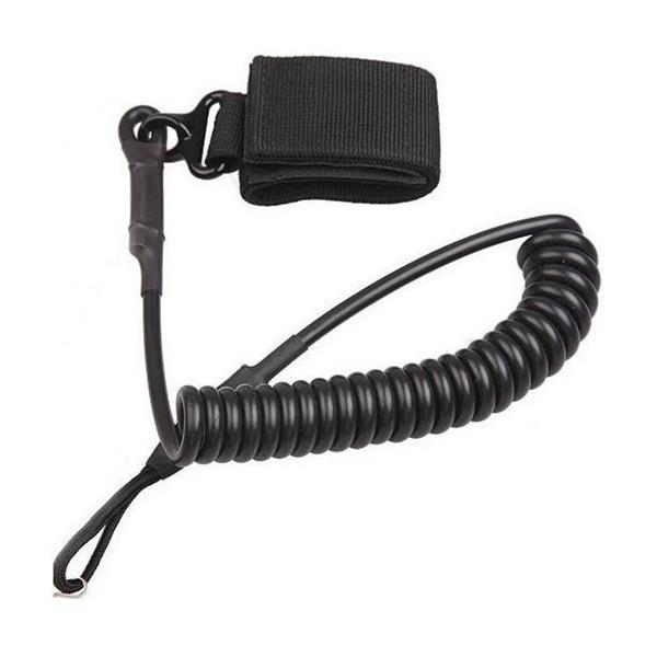 Outdoor Equipment High Quality Elastic Anti-lost Tactical Stretching Rope Anti-Theft Key Hanging Retractable Buckle Black