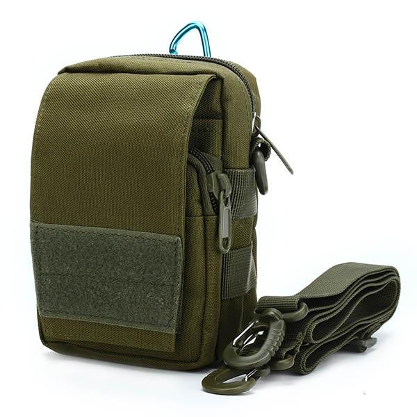 Outdoor Multi-functional Tactical Waterproof Nylon Crossbody Bag Waist Pack Army Green