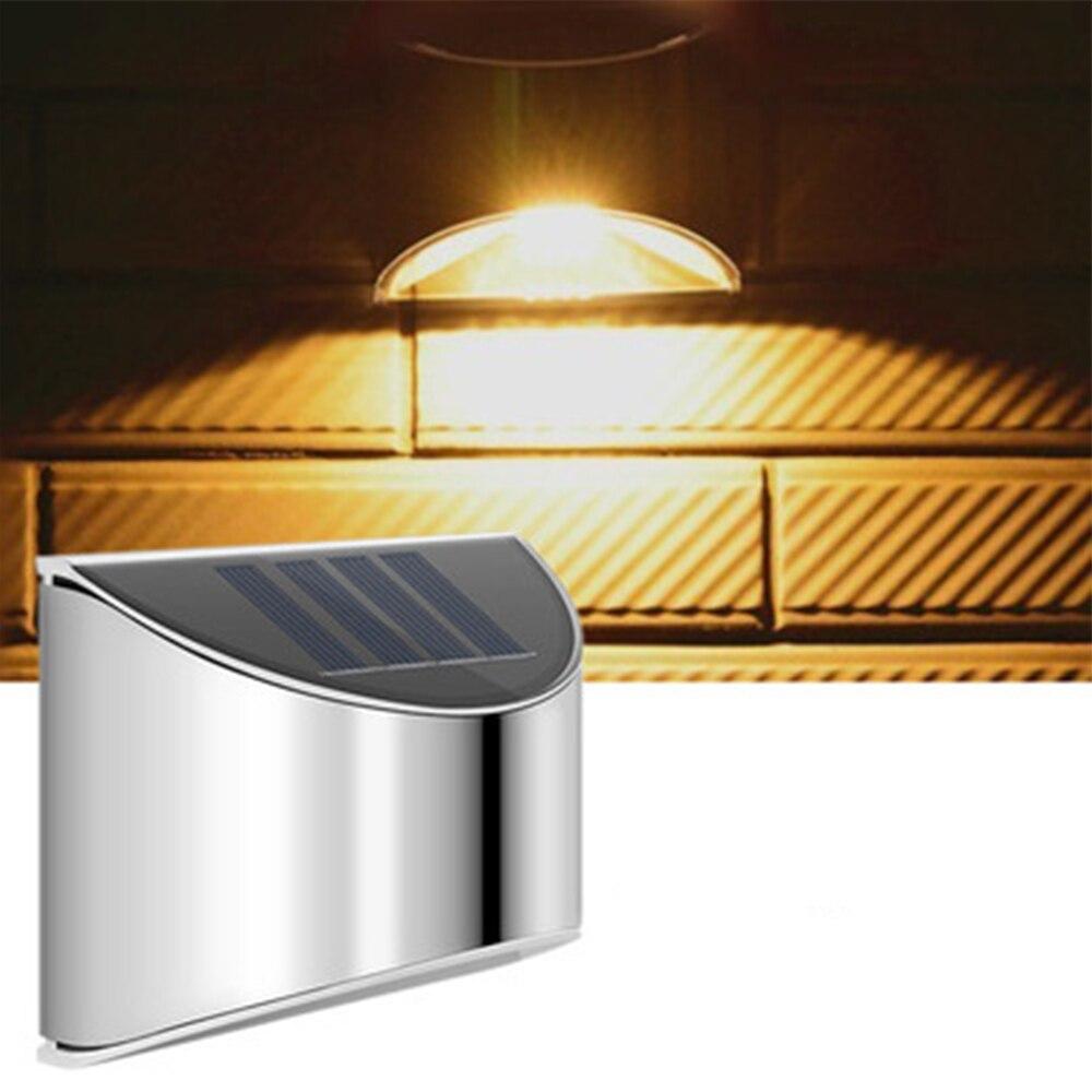High-end stainless steel Outdoor Solar Lights Solar Step Lights Waterproof LED Solar Stair Fence Lamp Decoration for Patio Pathway Stairs Garden Yard