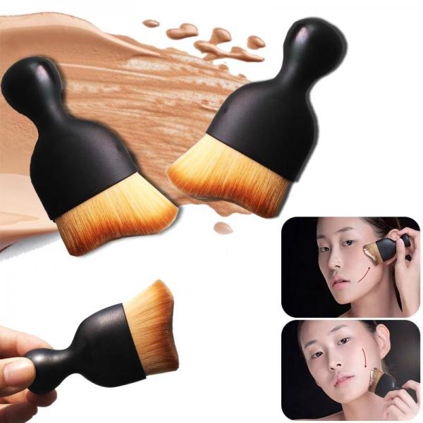 PPro Contour Kabuki Makeup Brush Loose Powder Wave Arc Curved Hair Shape Face Blush Brush