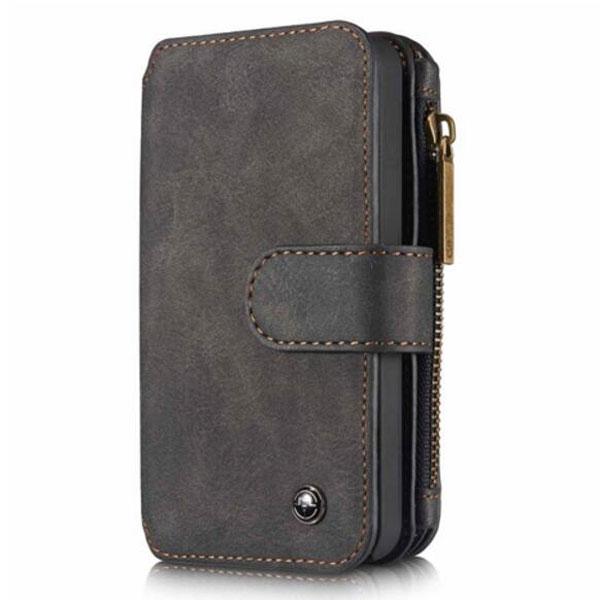 PU Leather Case Magnetic Flip Wallet Cover for Samsung Galaxy S7 Edge Black