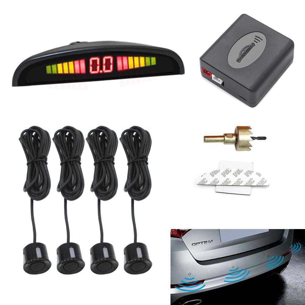 PZ300 Car Auto LED Parking Sensor Digital Buzzer Voice Parking Sensor Parking Sensor With 4 Sensors
