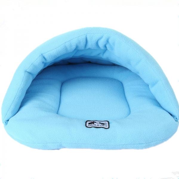 Pet Cat Dog Sleeping Bag Cushion Warm Comfortable Size L Blue