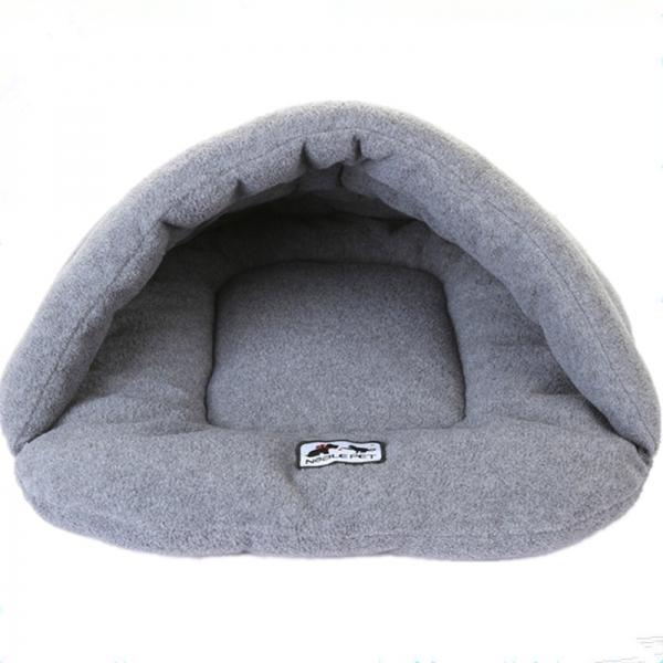 Pet Cat Dog Sleeping Bag Cushion Warm Comfortable Size L Gray