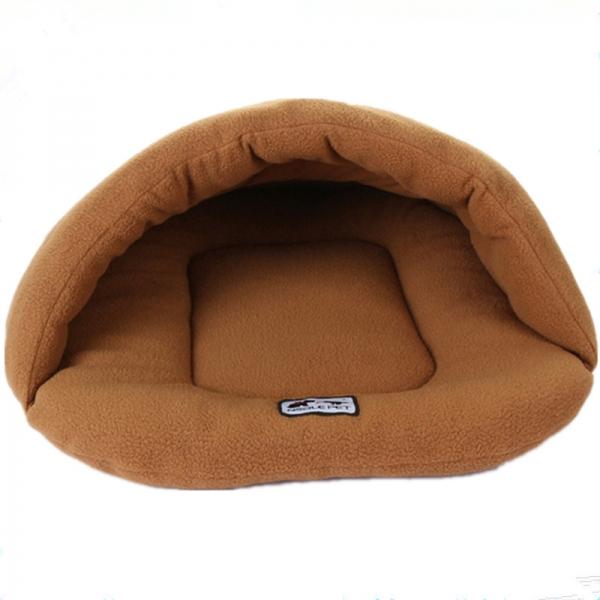 Pet Cat Dog Sleeping Bag Cushion Warm Comfortable Size M Brown