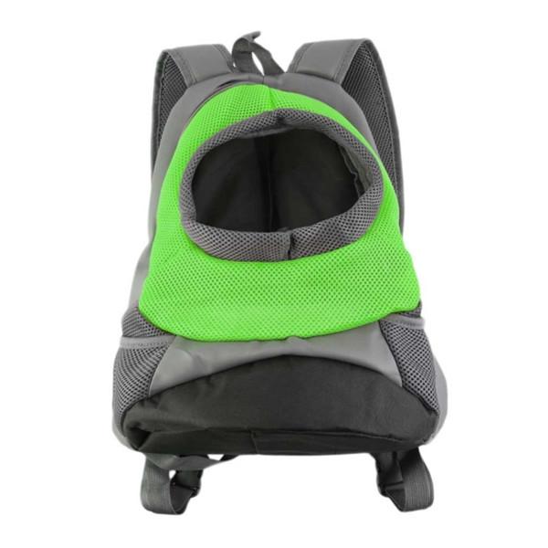 Portable Breathable Multifunctional Pet Carrier Backpack Front Bag with Head Out Green L