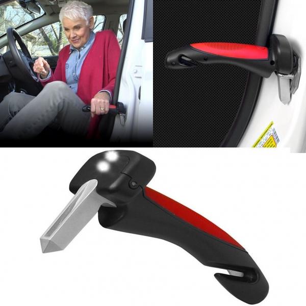 Mini Car Safety Hammer LED Emergency Escape Hammer w/ Window Breaker & Seat Belt Cut