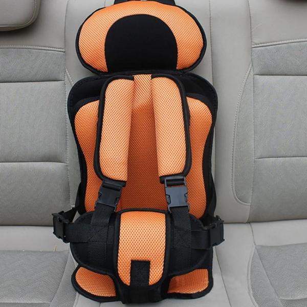 Portable Thickened Baby Child Safety Car Seat Fit Age 2 - 12 Years Old Orange L