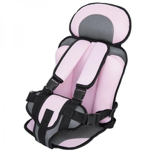 Portable Thickened Baby Child Safety Car Seat Fit Age 2 - 12 Years Old Pink L
