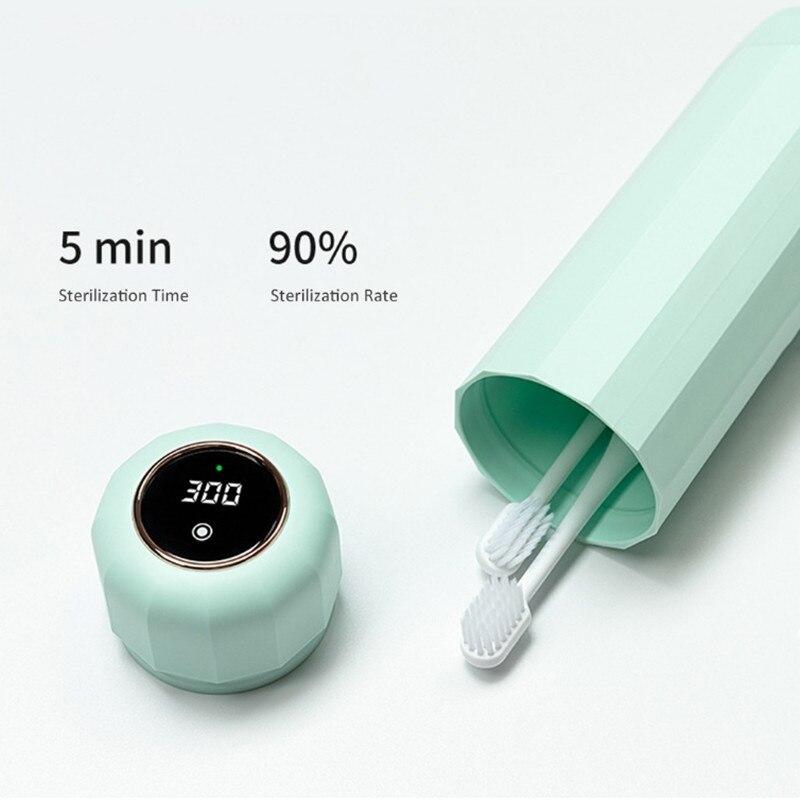 Portable Toothbrush Cup UV Sterilization Gargle Cup Electronic Screen Display Mouthwash Storage Cup for Home Travel