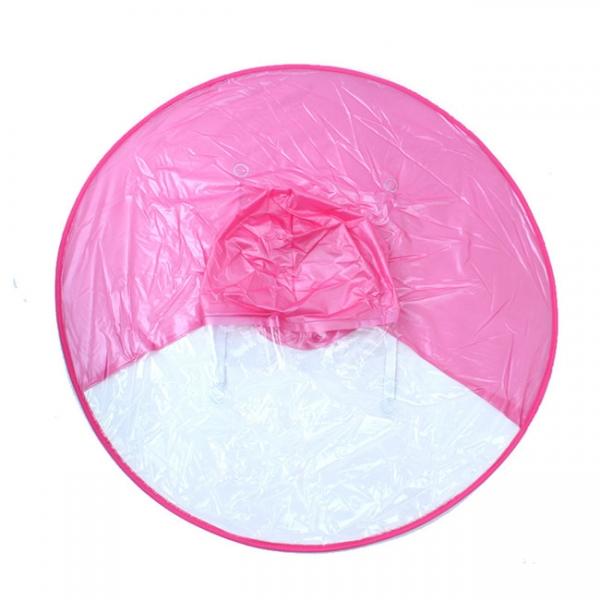 Portable Ultra Light Children Adult Folding Umbrella Hat Cap Pink M