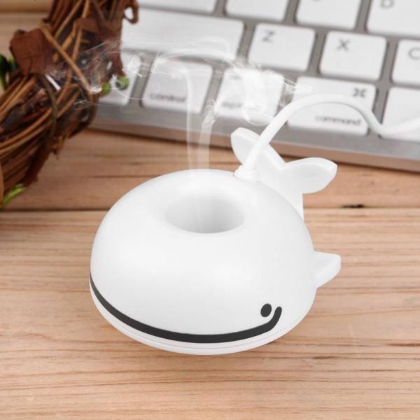 Portable Whale Style Ultrasonic Humidifier Mini Air Purifier / Diffuser Aroma Mist Maker Daily Supplies White
