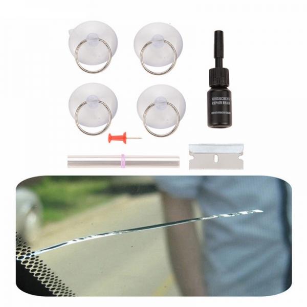 Quick Fix Car Cracked Glass Windshield Repair Tool Kit for Long Crack and Broken Combination Crack