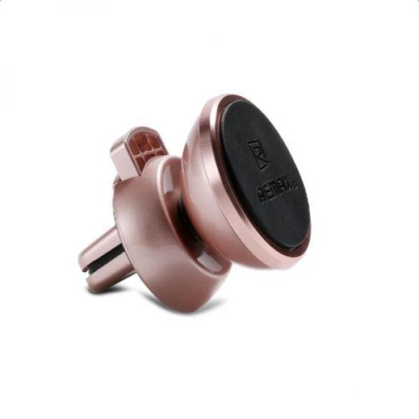 REMAX C19 360-Degree Rotation Magnetic Car Air Vent Mount Holder for iPhone Samsung Xiaomi Huawei Rose Golden